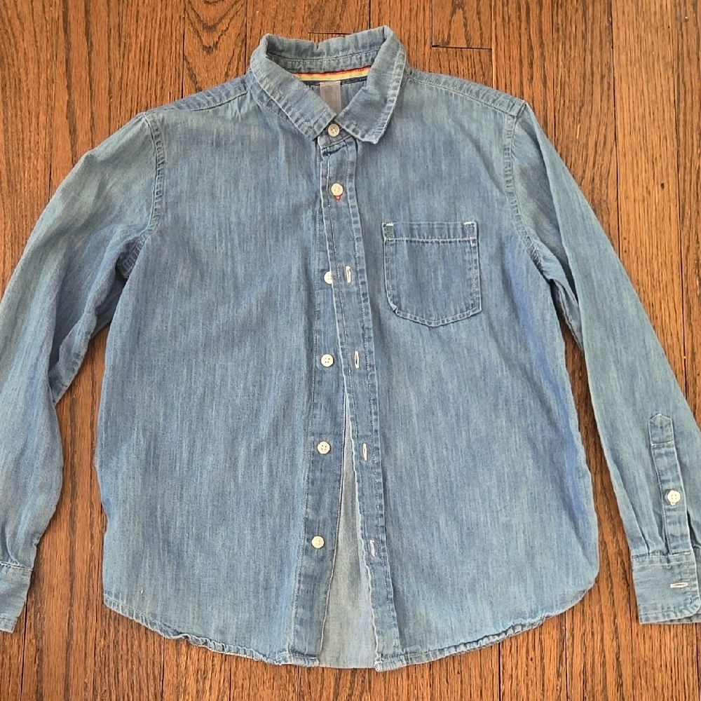 Primary Kids Denim Button Down Shirt